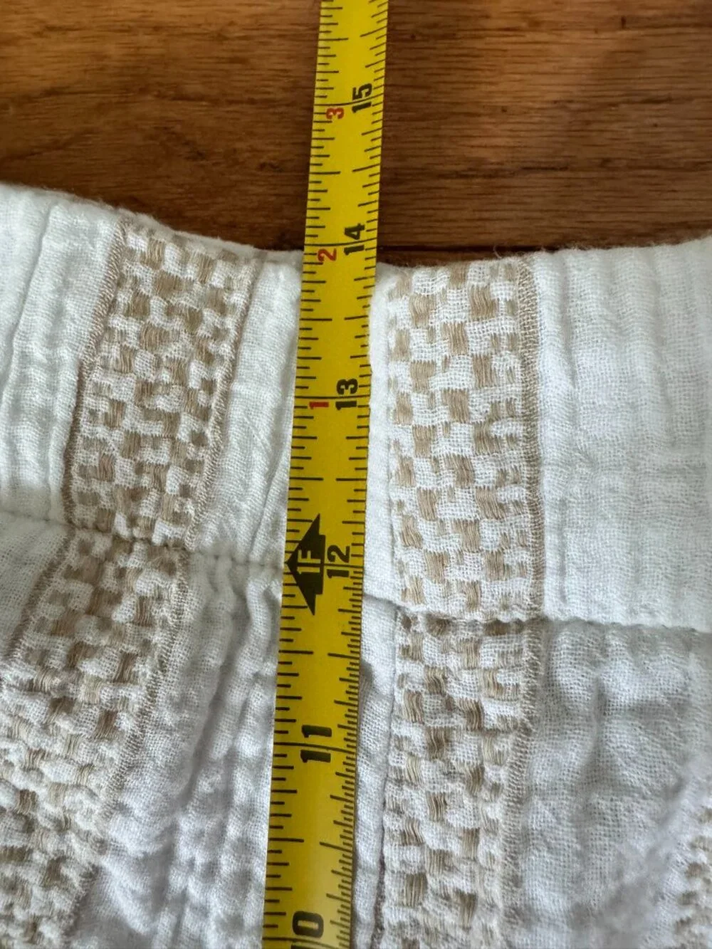 Coastal Comfort Gauze Pants XL | Cotton Beach White & Tan Stripe - Picture 6 of 9